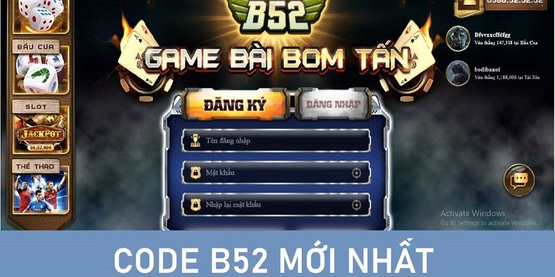 Hướng dẫn cách nhận gift code B52 Club